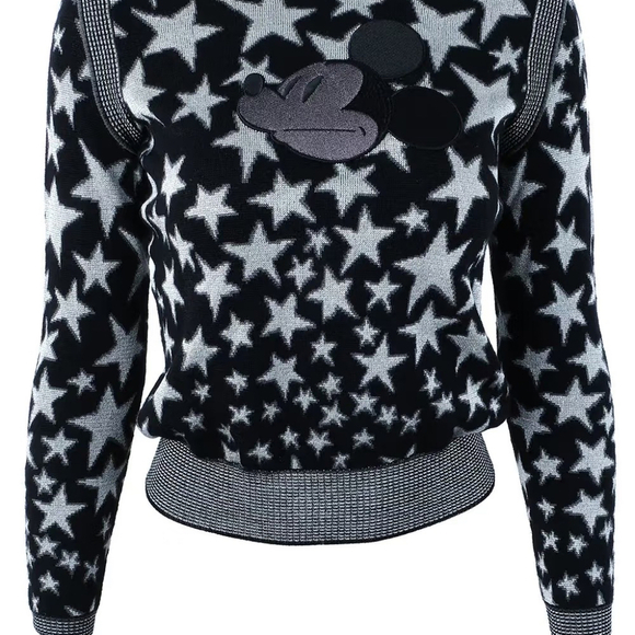Marc Jacobs Mickey Mouse Black and Sliver Stars Pullover